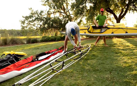 Folding kayaks
